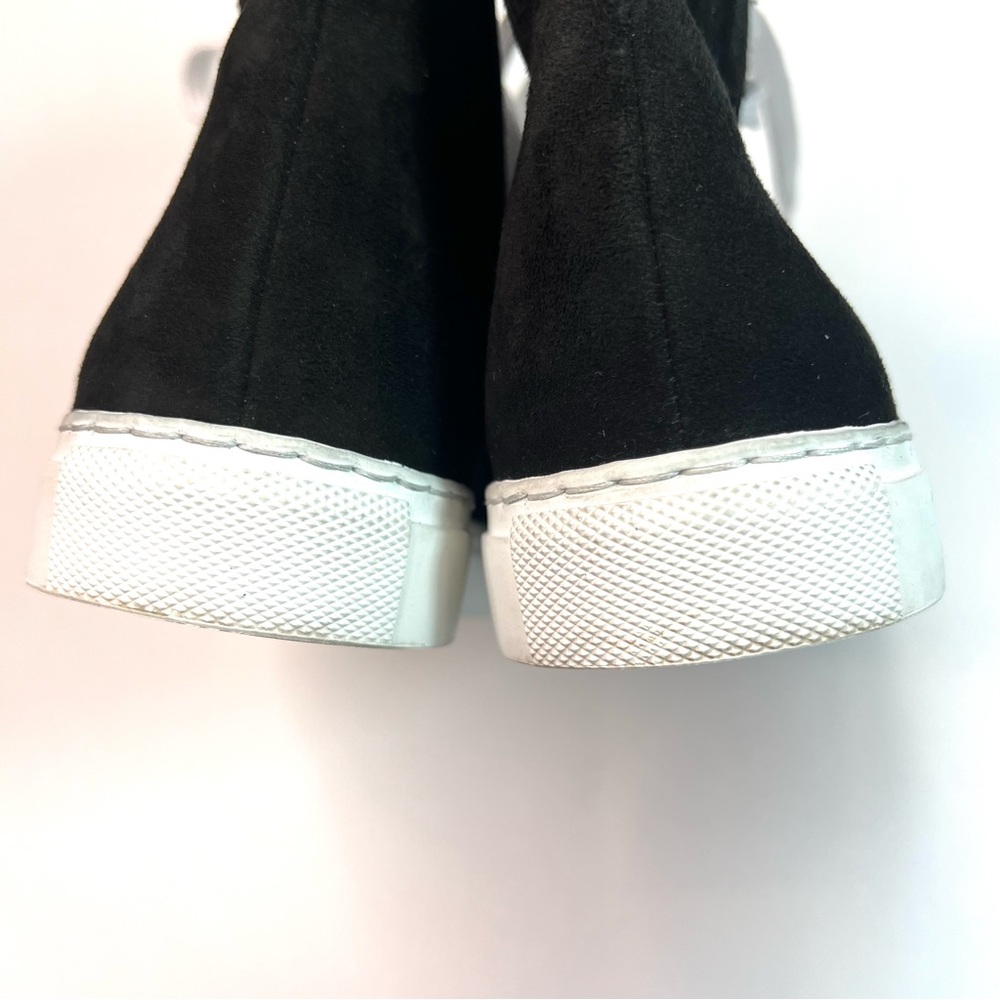 Tamara Mellon THC High Top Black Suede Lace Up Sneakers Size EU 36.5 - US 6.5 - Picture 5 of 14